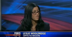Leslie Quander Wooldridge on Fox 5 news for inauguration coverage (DC)