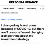 I Changed My Travel Plans Because of COVID-19. Why I'm Not Changing My Investment Strategy